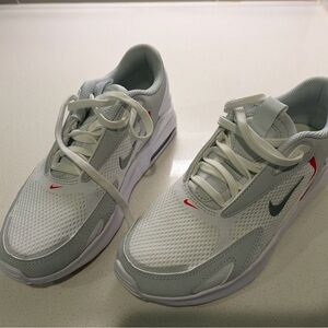 Nike Gray and White Sneakers with Red Highlights